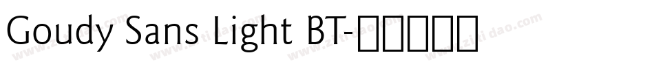 Goudy Sans Light BT字体转换